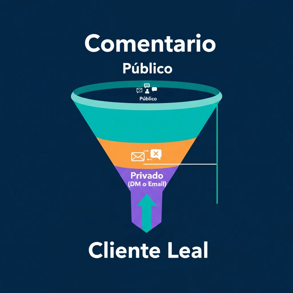 Proceso de 4 pasos para Convertir Comentarios en Clientes a través de la Interacción Social.