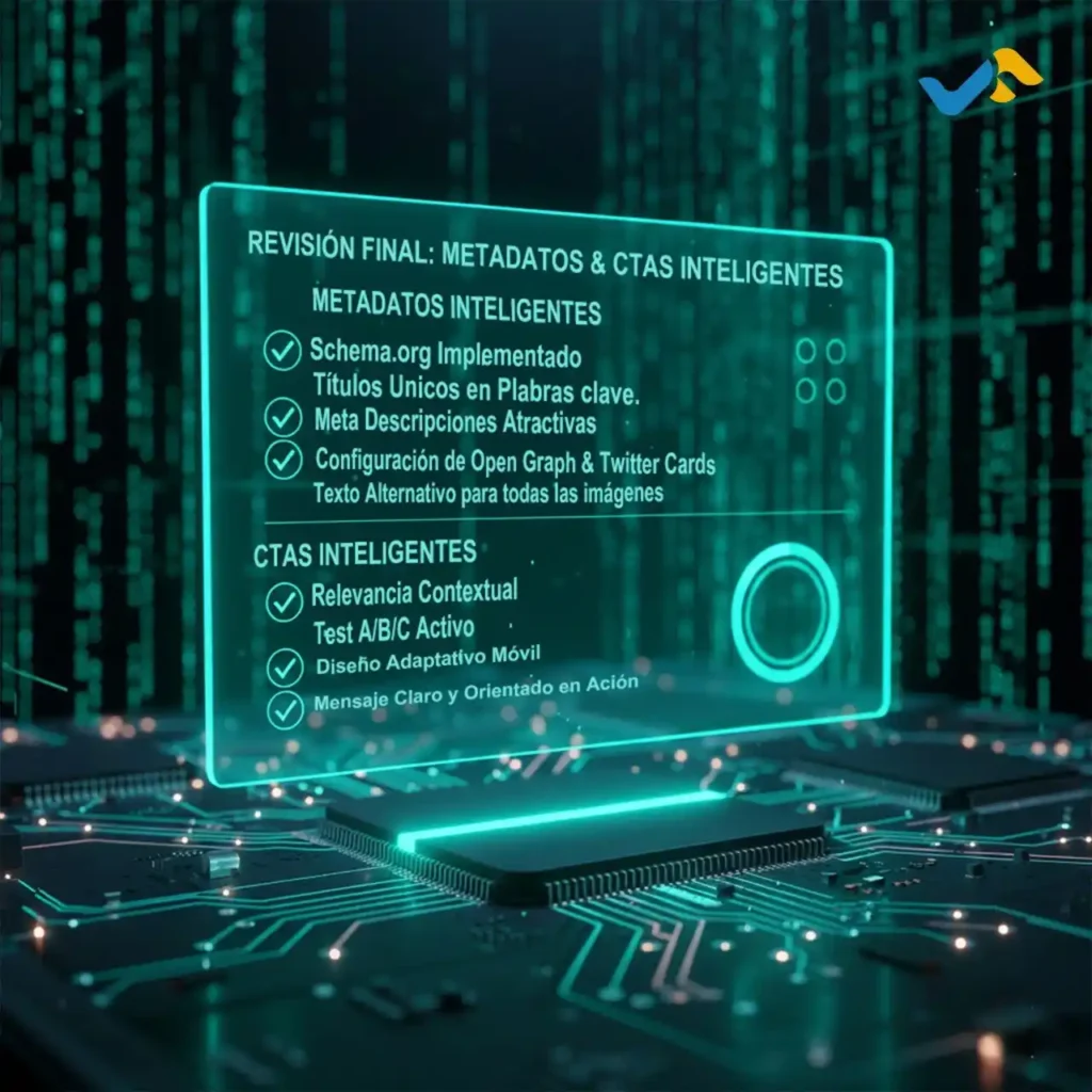Checklist de Metadatos y CTAs para la Publicación Eficiente del Contenido.