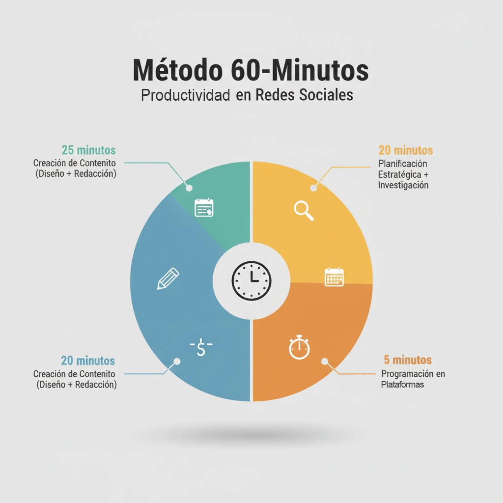 Diagrama de las 4 Zonas de Foco del Método 60-Minutos: Ideación, Copy, Diseño y Programación.