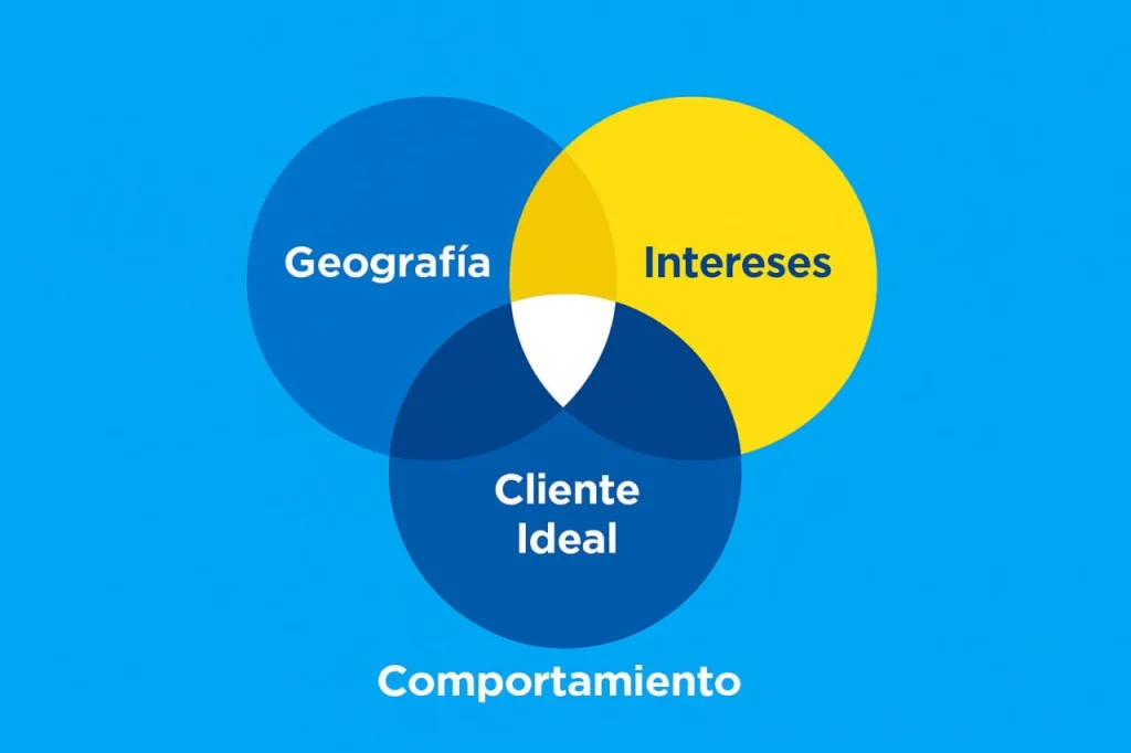 Diagrama de flujo mostrando la Micro-Segmentación Geográfica y por Comportamiento de 3 Capas.