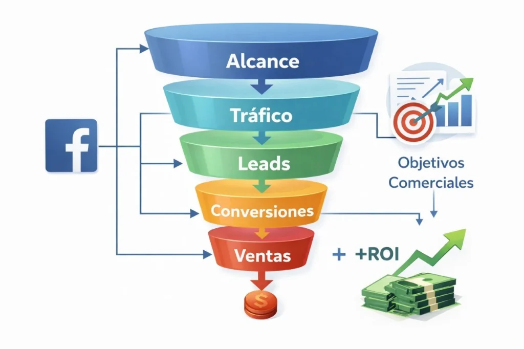 Estrategia de Facebook Ads enfocada en conversiones y ventas