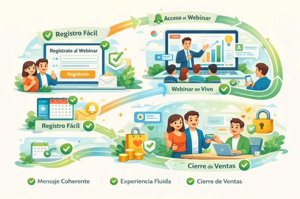 Experiencia del usuario en webinars y eventos digitales