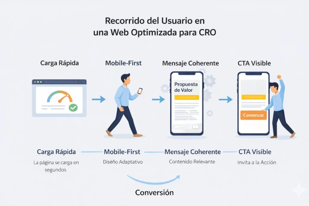 experiencia de usuario optimizada para CRO