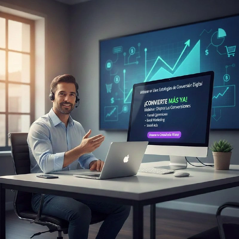 Webinars y eventos digitales diseñados para cerrar ventas