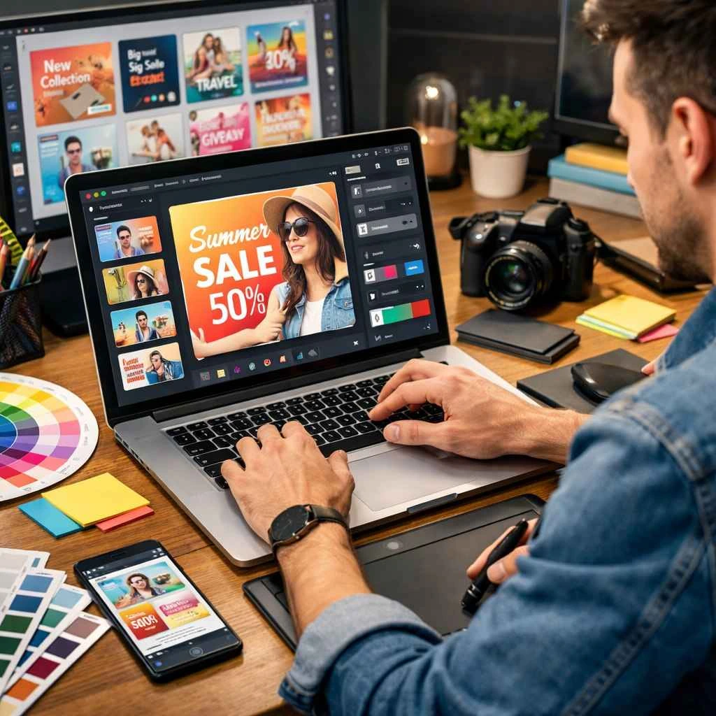 Creacion de contenido visual profesional redes sociales