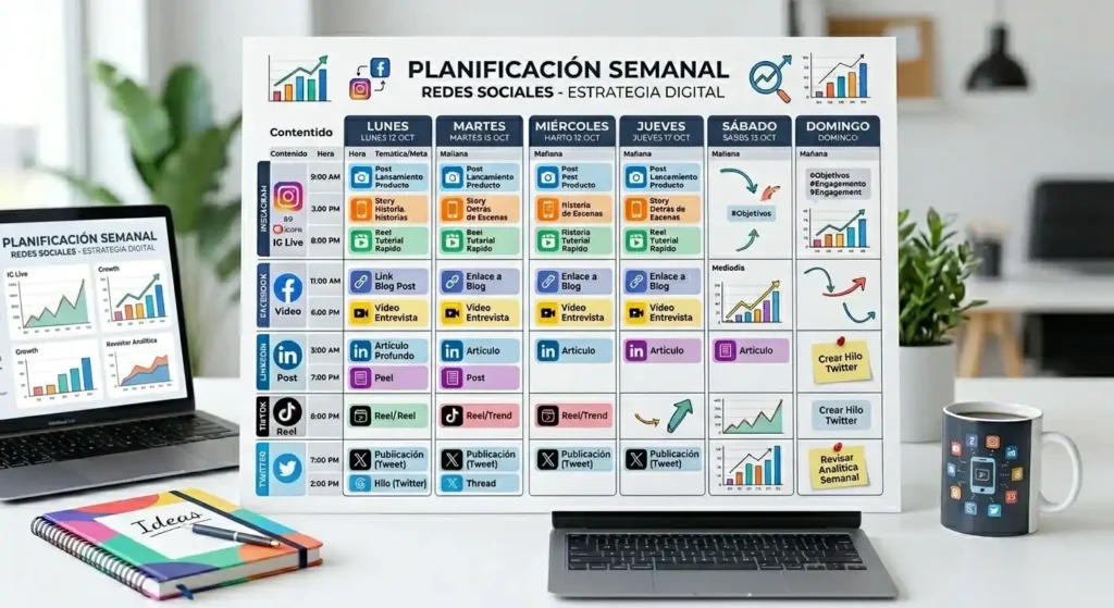 calendario de contenidos para redes sociales