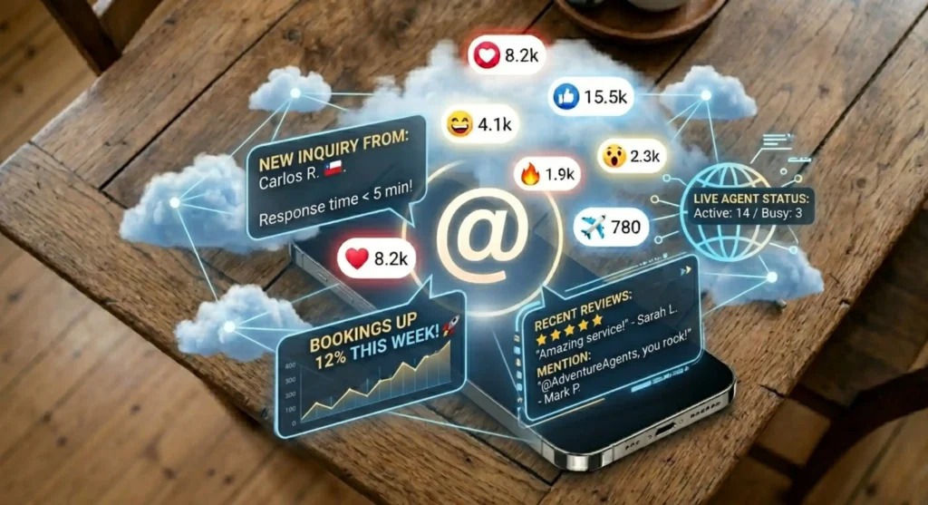 interacción en redes sociales