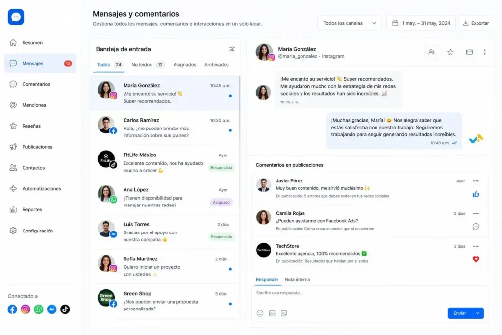 interacción redes sociales negocio