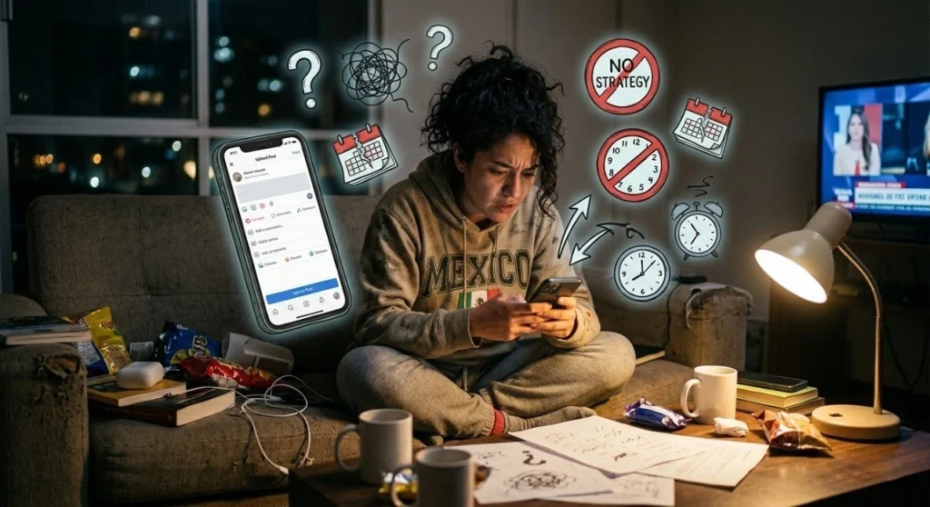 publicar sin estrategia redes sociales