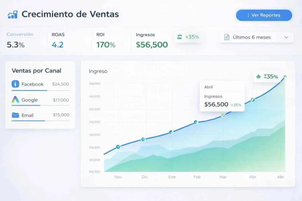 Resultados segmentación Facebook Ads Perú crecimiento ventas