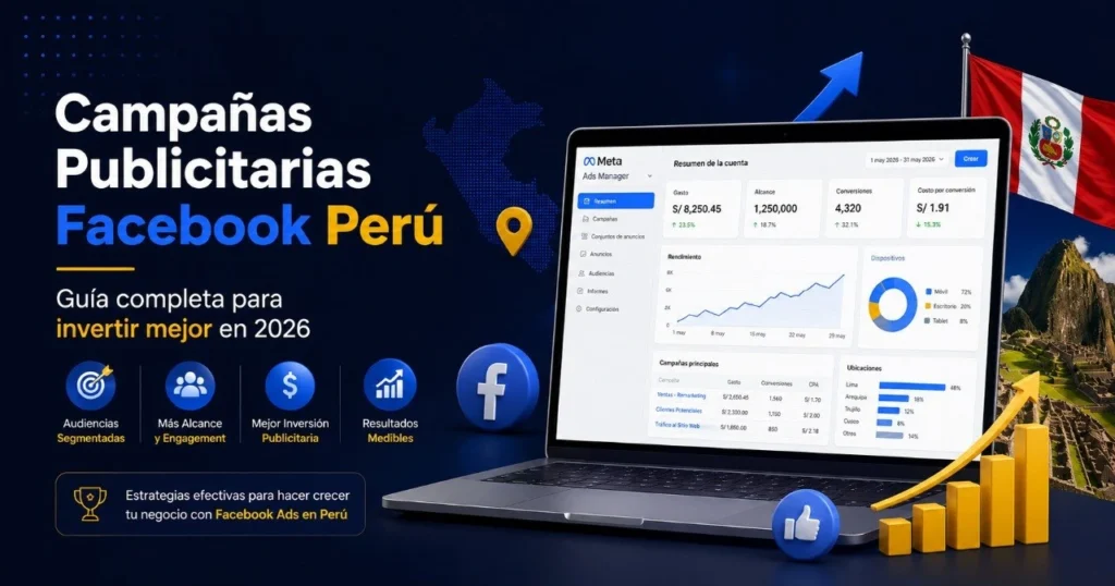 Campañas publicitarias Facebook Perú para aumentar ventas y clientes