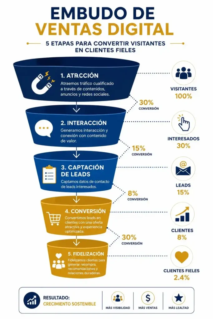 Embudo de ventas para venta online pymes Lima