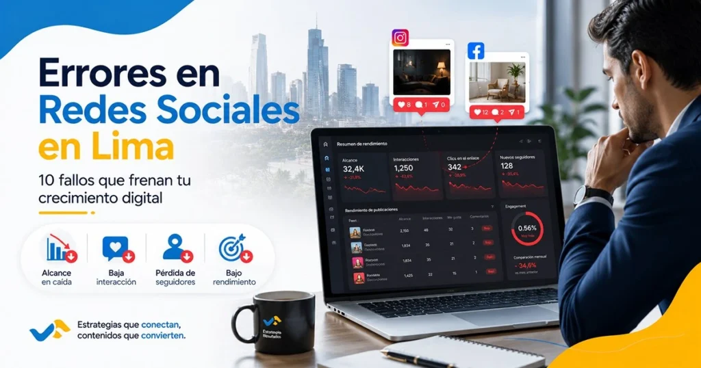 Errores redes sociales Lima que afectan el crecimiento de las empresas