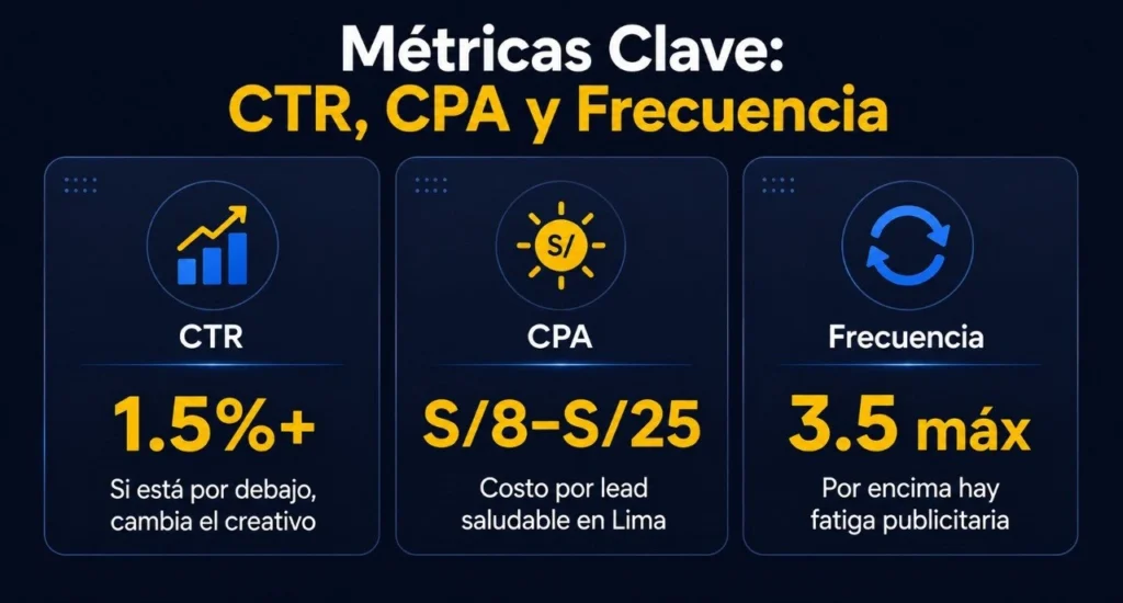 Métricas clave para medir anuncios efectivos en Facebook Lima: CTR, CPA y Frecuencia