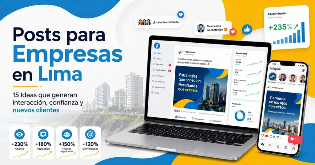 Posts para empresas Lima que generan interacción y aumentan clientes