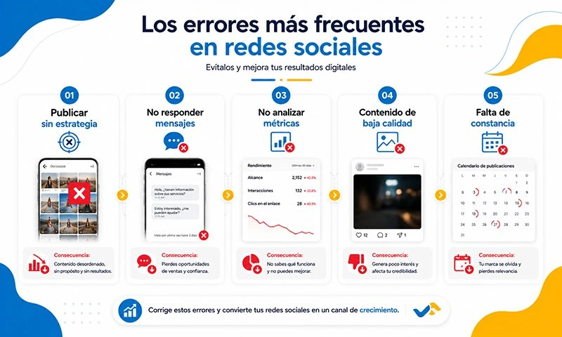 Principales errores en redes sociales para empresas en Lima
