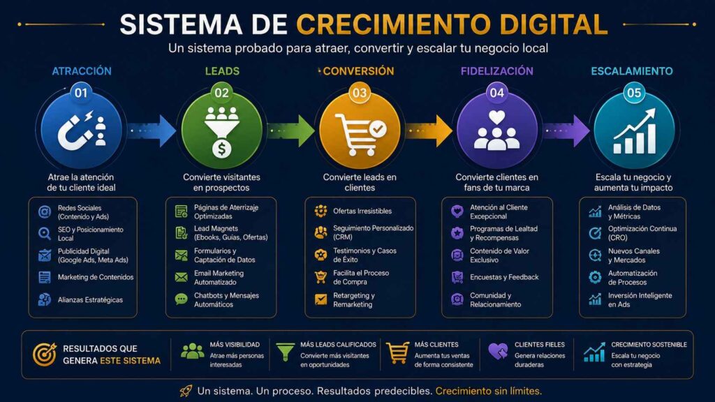 Sistema de crecimiento digital para negocios locales
