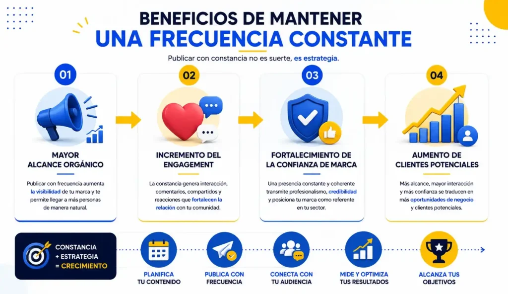 Beneficios de mantener una frecuencia constante en redes sociales para empresas de Lima