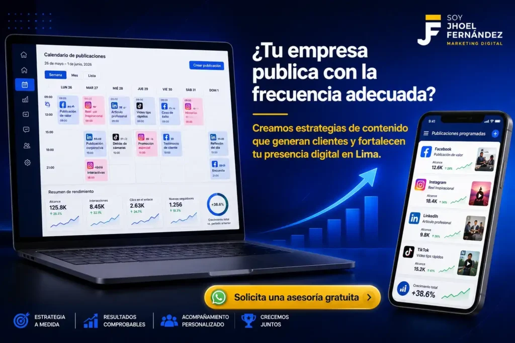 Gestión profesional de redes sociales para empresas en Lima
